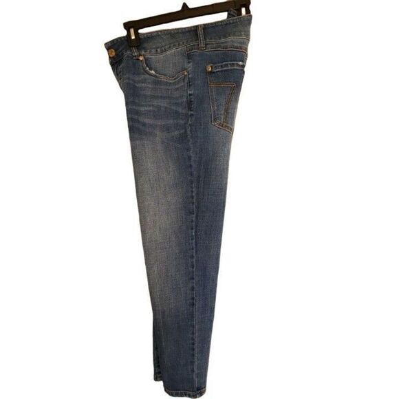 Seven7 Women's Tummyless Super Stretch Straight Leg Denim Blue Jeans Size 12 NWO - Picture 8 of 11